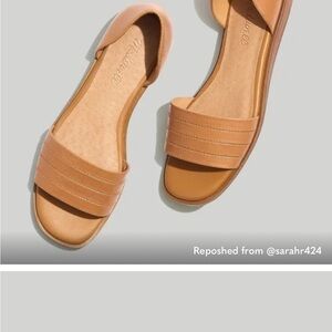 Madewell Tan Sandals with Open-Toe Design